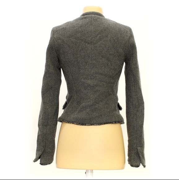 Zara Wool Jacket Gray Small - Picture 2 of 3